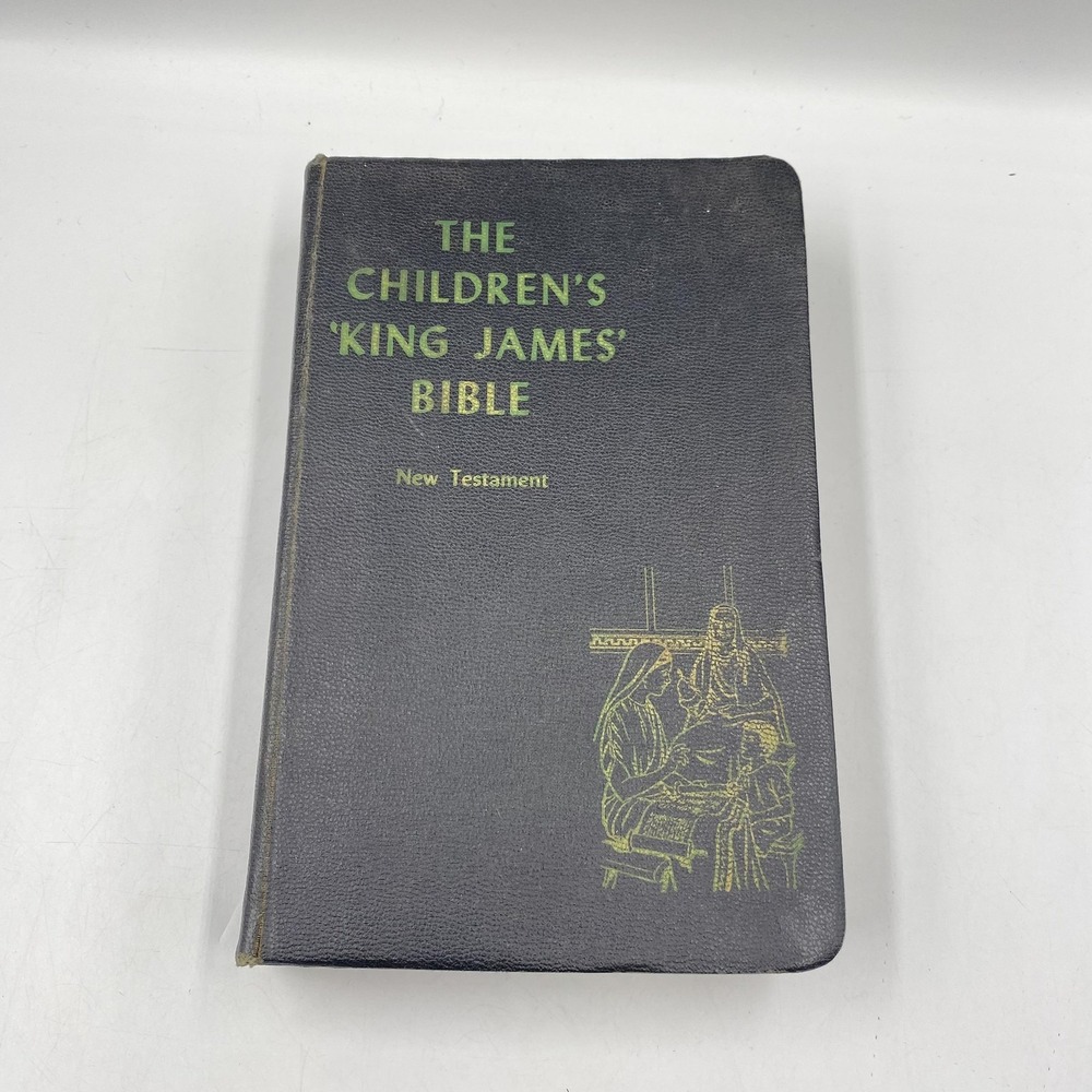 Vintage 1960 Children's King James Bible New Testament USA Hardcover Illus Maps